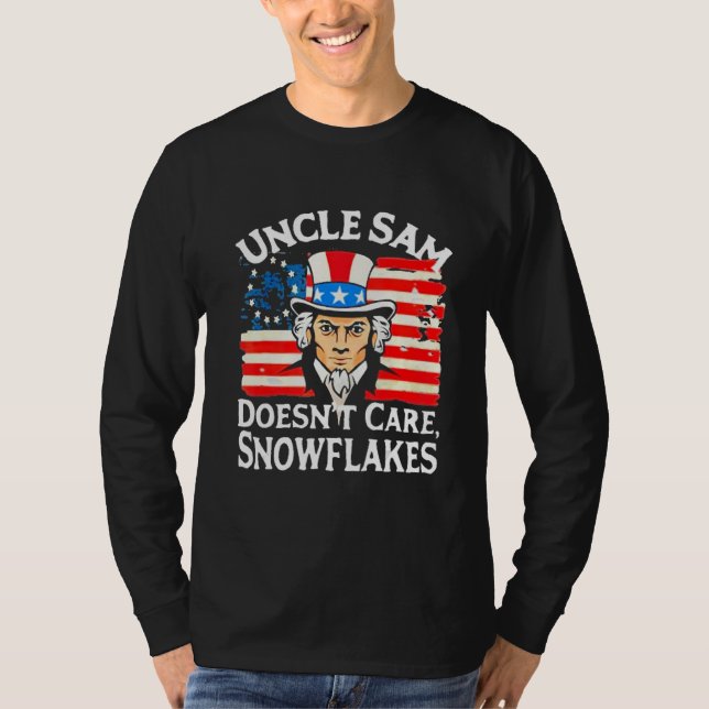 T-shirt ONCLE SAM S'EN FOUT DES FLOCONS DE NEIGE Drôle d'A (Devant)