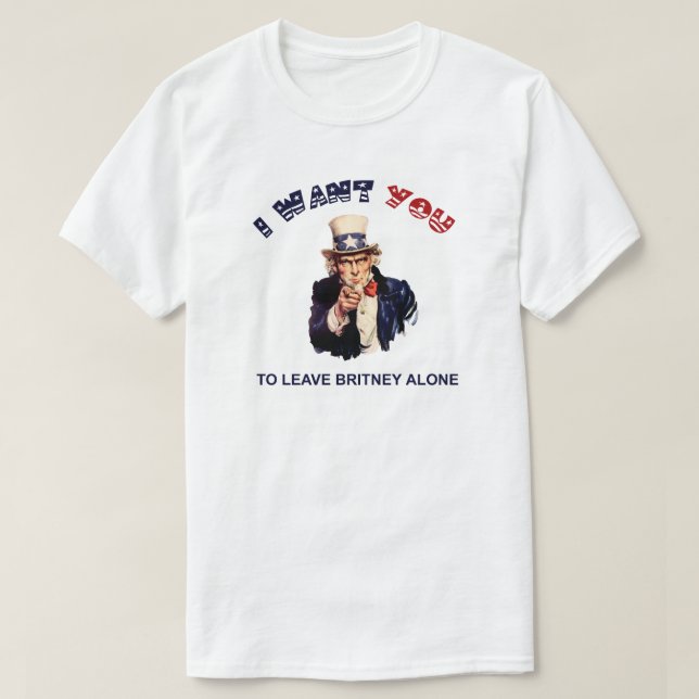 T-shirt Oncle Sam sur Britney (Design devant)