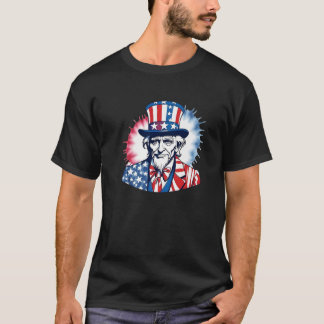 T-shirt Oncle Sam Tie Dye Fireworks Premium