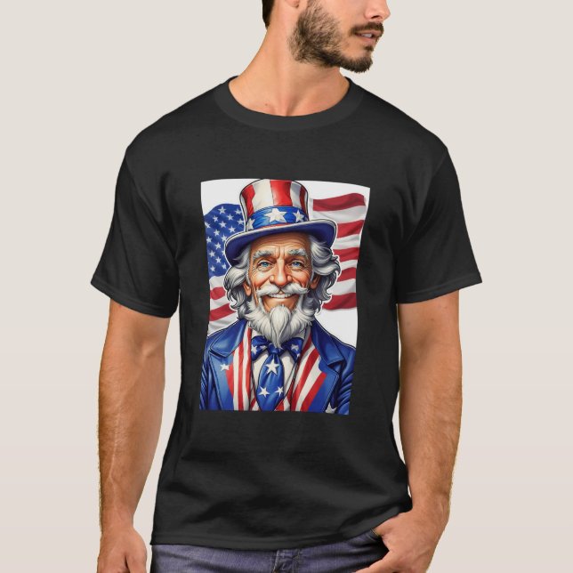 T-shirt Oncle Sam USA (Devant)