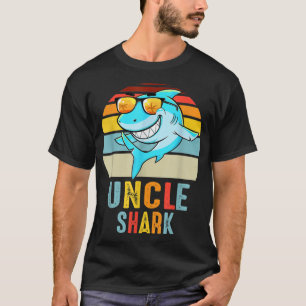 T-shirt Oncle Shark Shirt Shark Family Joyeuse fête des mè