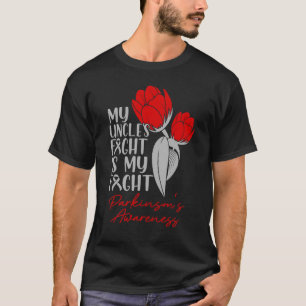 T-shirt Oncle's Fight My Fight Parkinson's Red Tulip
