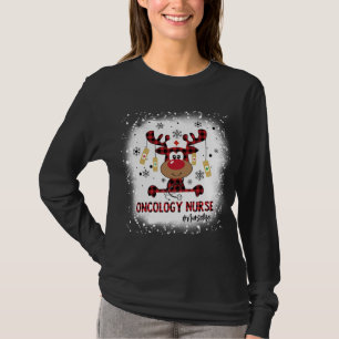 T-shirt Oncologie blanchie Infirmière Reindeer de vie Noël