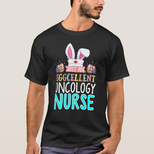 T-shirt Oncologie Éggérante Infirmière Lapin Pâques oreill (Devant)