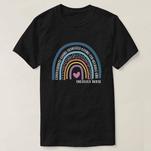 T-shirt Oncologie Infirmière Compassionnante Soins Dédiée  (Design devant)