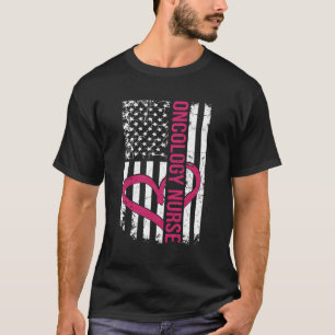 T-shirt Oncologie Infirmière Drapeau Pour Le Traitement Du