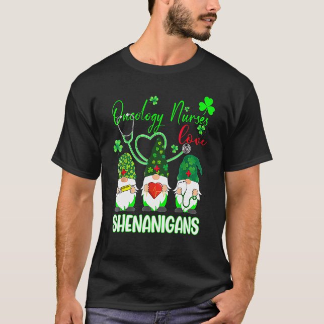 T-shirt Oncologie Infirmières Love Shenanigans Funny Gnome (Devant)