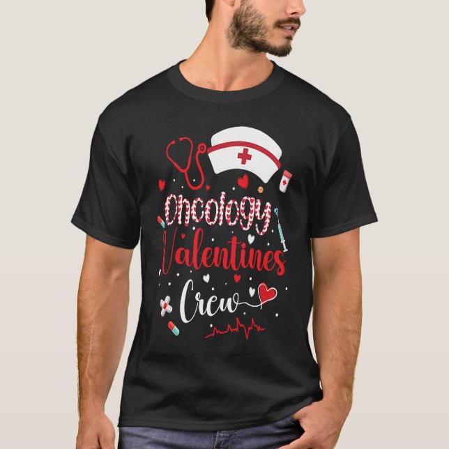 T-shirt Oncology Valentines Crew Cute Valentines Day Oncol (Devant)