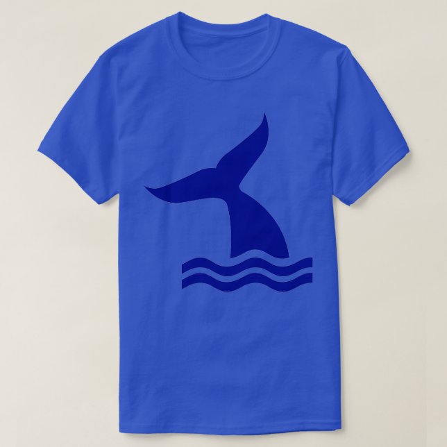T-shirt Ondes d'ailerons de baleine (Design devant)