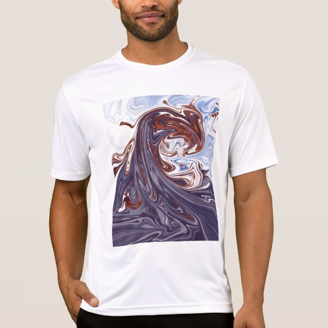 T-shirt ondes monstrueuses | Meilleure peinture abstraite (Devant)