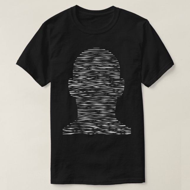 T-shirt ondes radio dans la tête (Design devant)