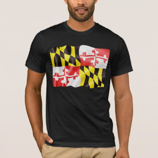 T-shirt Ondulation de drapeau d'état du Maryland