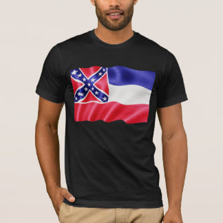 T-shirt Ondulation de drapeau d'état du Mississippi