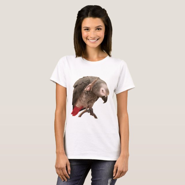 T-shirt Ondulation de perroquet d'Einstein (Devant entier)