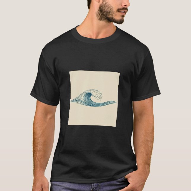 T-shirt ondulation de ses lignes en douceur et fluide, (Devant)
