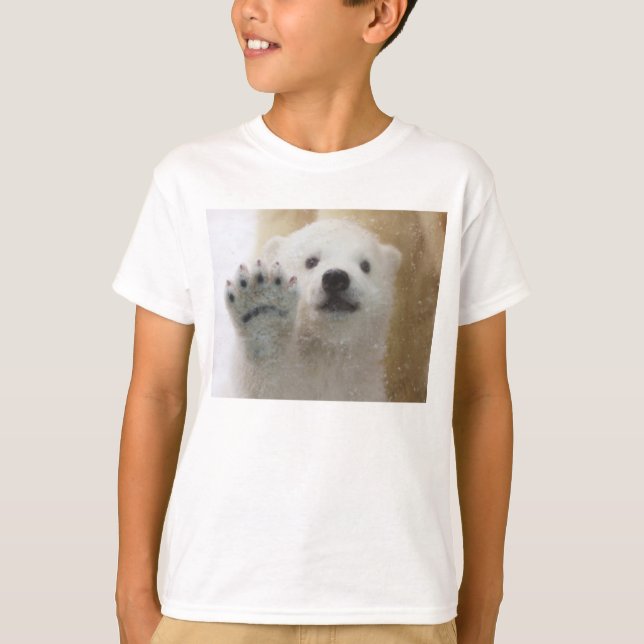 T-shirt Ondulation mignonne de CUB d'ours blanc (Devant)