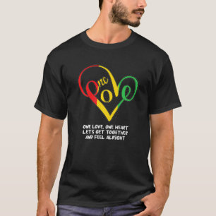 T-shirt One African Love Heart Black History Mois Cool BL