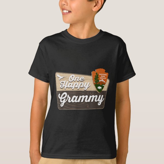 T-shirt One Happy Grammy Camper Matching Birthday Decorati (Devant)
