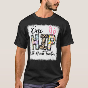 T-shirt One Hip 8th Grade Teacher Leopard Teacher Easter D