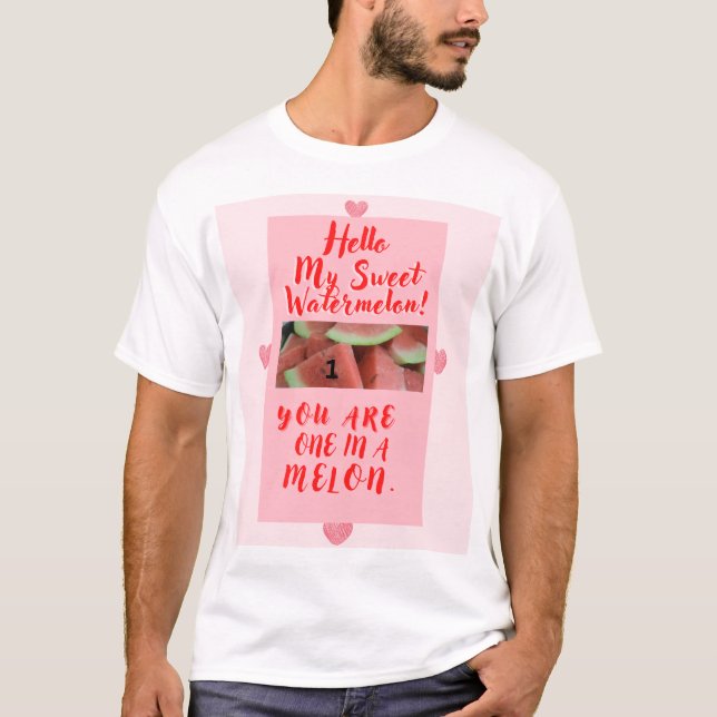 T-shirt One in a Melon Gift for Lovers (Devant)