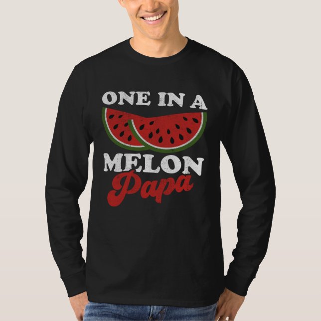 T-shirt One In A Melon Papa  Watermelon  Summer Retro Cute (Devant)