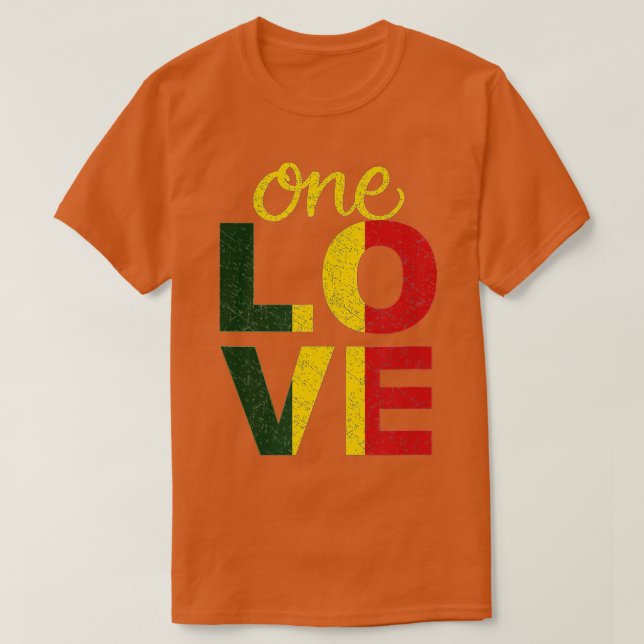 T-shirt One Love Jamaican Rasta (Design devant)