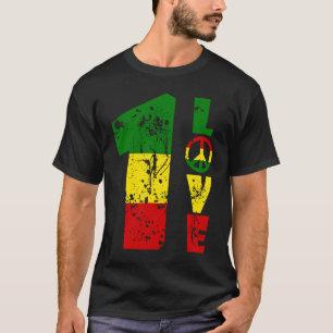 T-shirt One Love Jamaïque Rasta Reggae Music Caribbean Pri