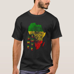 T-shirt One Love Lion Rasta Reggae Afrique Carte Lion De J