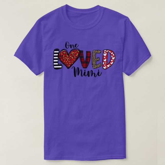 T-shirt One Love Mimi Maman Amour coeur Valentines Fête Mè (Design devant)