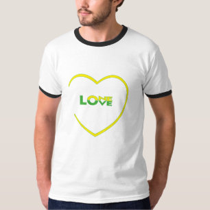 T-shirt One Love One Heart drapeau jamaïcain couleurs avan