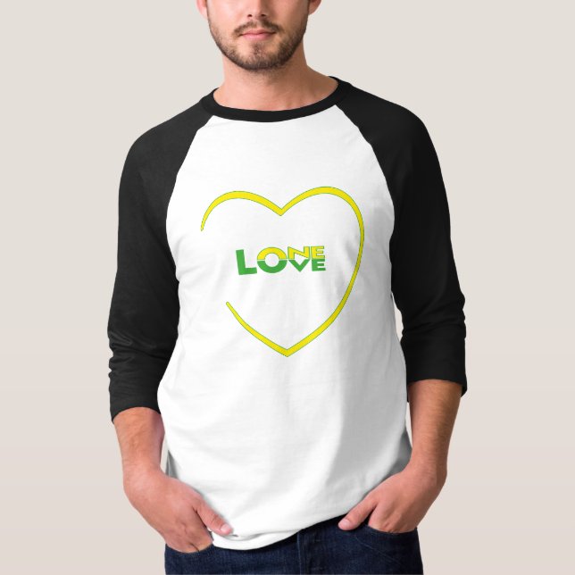 T-shirt One Love One Heart drapeau jamaïcain couleurs avan (Devant)
