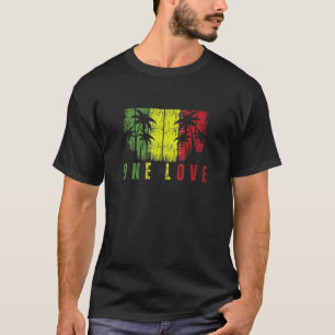 T-shirt One Love Palm Tree Reggae Musique Rasta 1