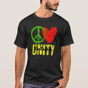 T-shirt One Love Peace Love Unity Reggae Roots Jamaïque Ra