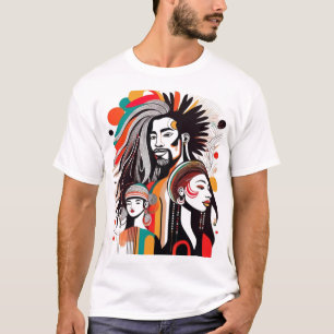 T-shirt One Love Rasta Colors
