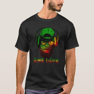 T-shirt One Love Rasta Reggae Singe Hippie Rastafarian Go