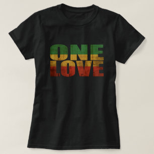 T-shirt ONE LOVE Red, Gold & Green