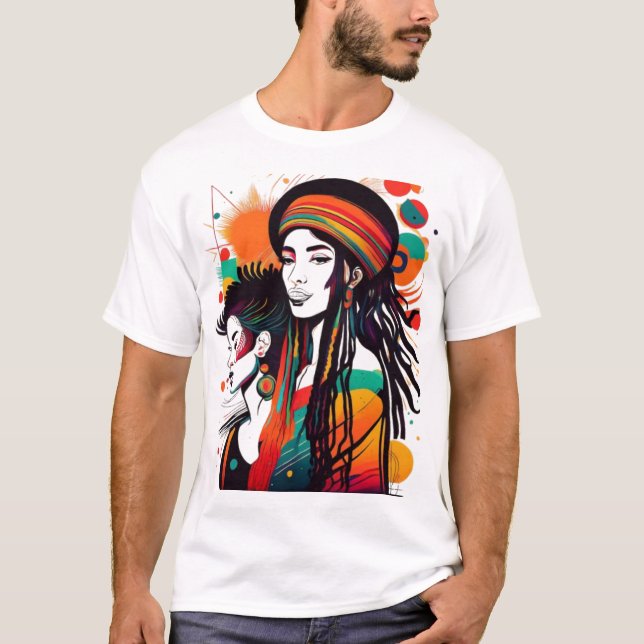 T-shirt One Love Reggae Design (Devant)