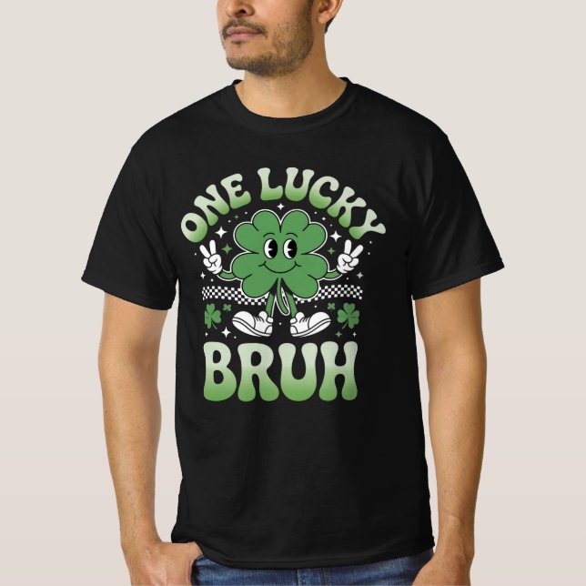 T-shirt One Lucky Bruh Shirt – Funny St Patrick’s Day Clov (Devant)