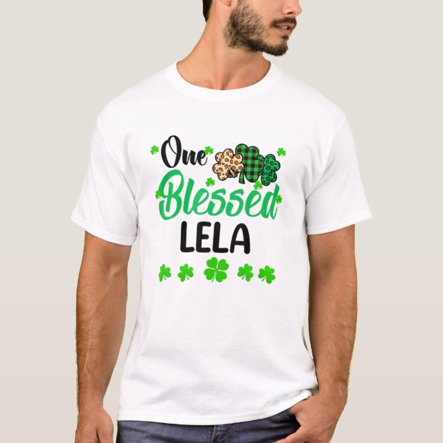 T-shirt One Lucky Lela Clover St. Patrick's Day Irish (Devant)