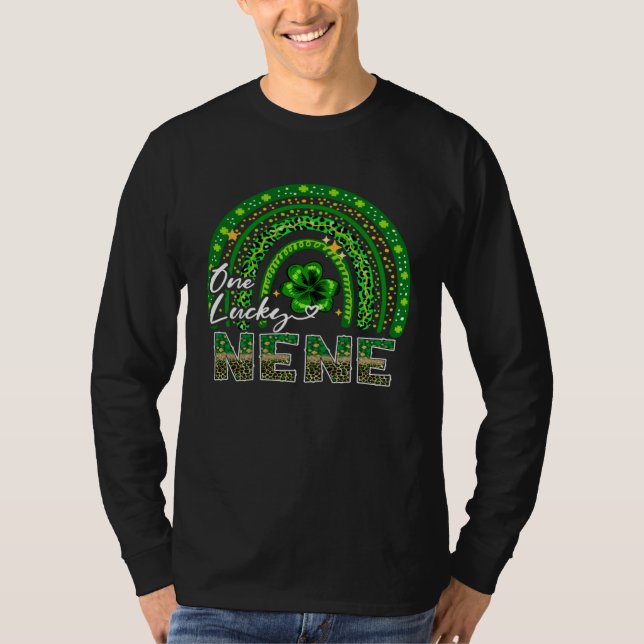 T-shirt One Lucky Nene  Shamrock Rainbow St Patrick s Day  (Devant)