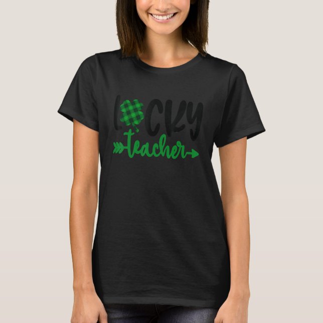 T-shirt One Lucky Teacher St Patricks Day Shamrock Teacher (Devant)