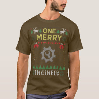 T-shirt One Merry Engineer Engineering Ugly Christmas Swea