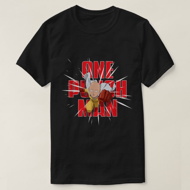 T-shirt One Punch Man Saitama Punch Pose  (Design devant)