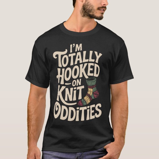 T-shirt One-Sock Knitters Crafters Yarn Enthusiasts Croche (Devant)