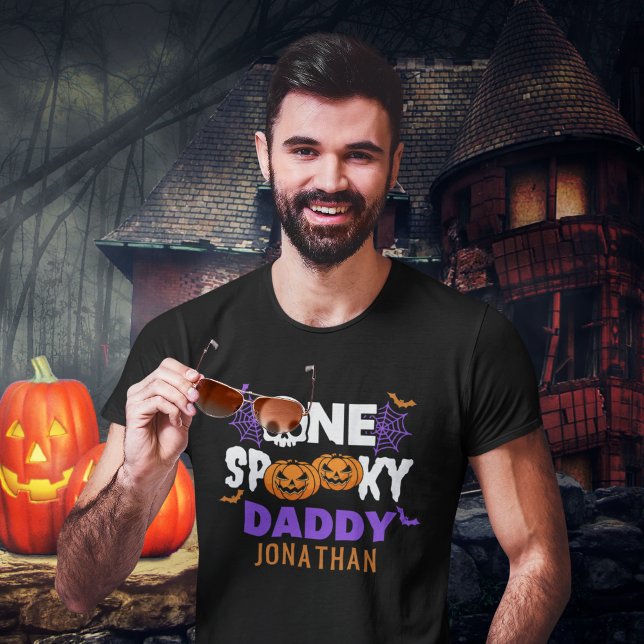 T-shirt One Spooky Daddy, Fun Halloween Family (Créateur téléchargé)