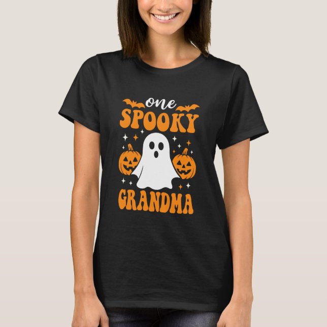 T-shirt One Spooky Grandma Matching Family Halloween Costu (Devant)