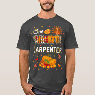 T-shirt One Thankful Carpenter Cas Leaves Autumn Thanksgi