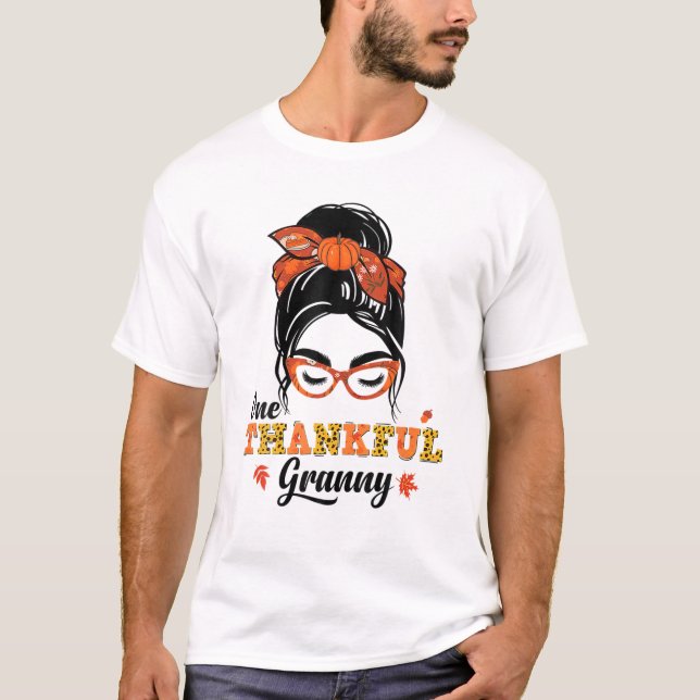 T-shirt One Thankful Granny Leopard (Devant)