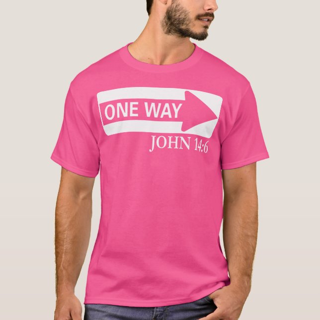 T-shirt One Way John 146 Jésus Noël chrétien (Devant)