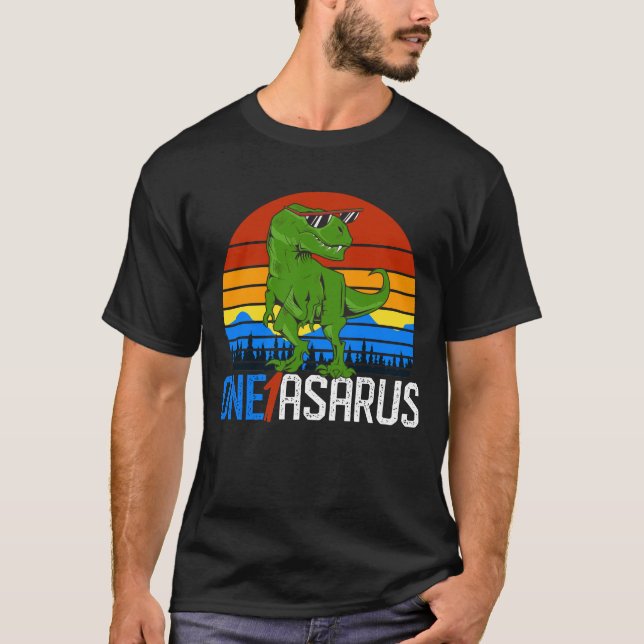 T-shirt Oneasaurus 1er Anniversaire Dinosaure Party Cadeau (Devant)